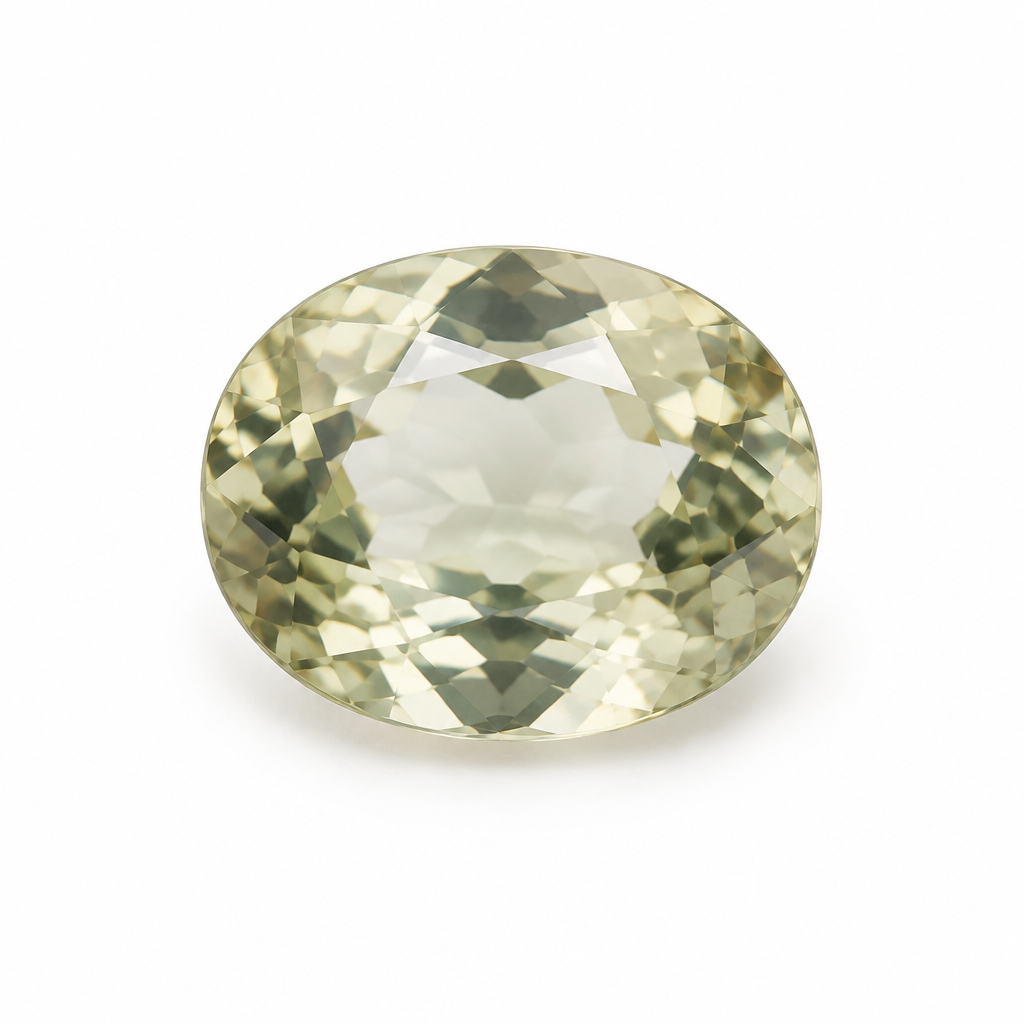 Illustrative oval diaspore gemstone