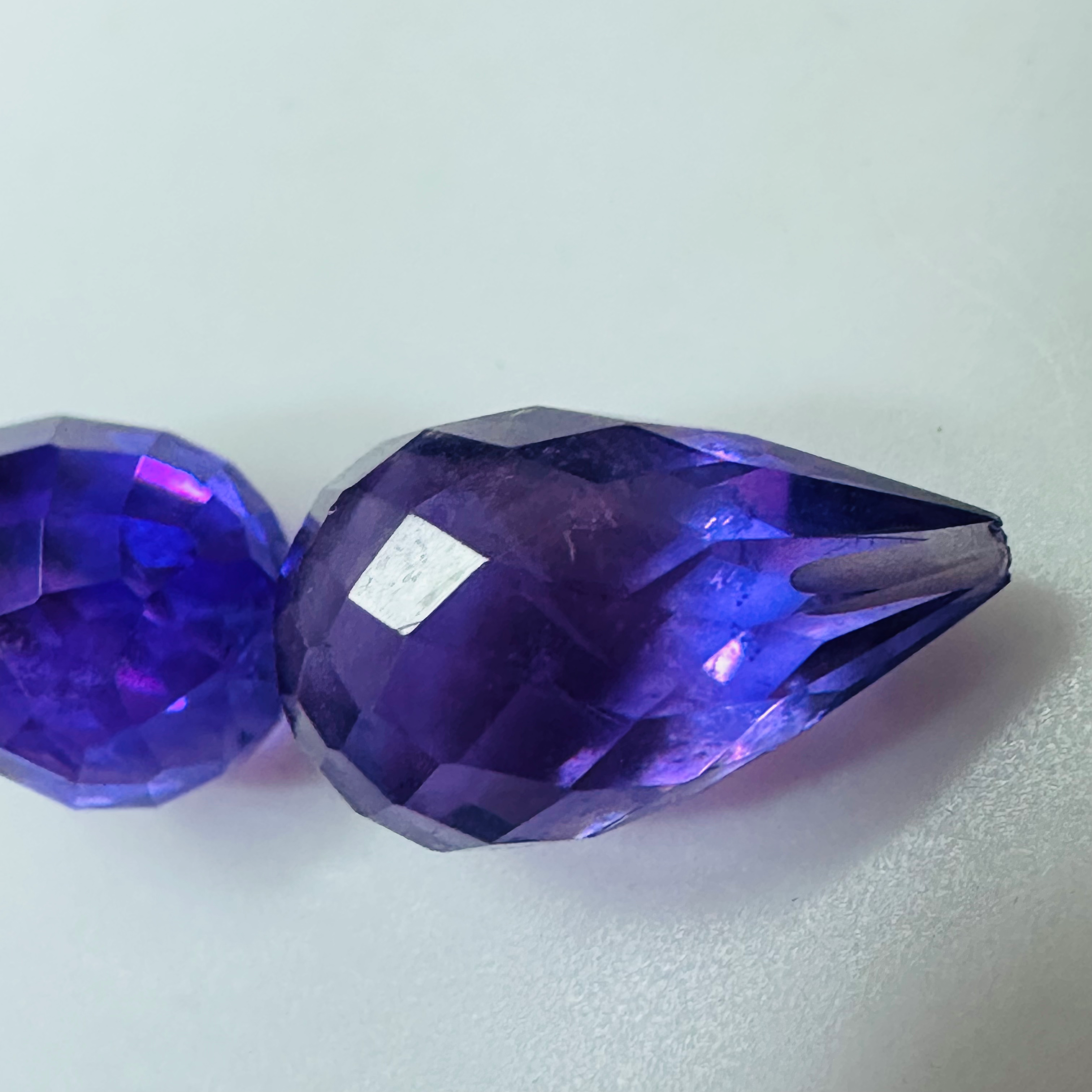 AMETHYST DROPS A PAIR  12MMX6MM  8.49CTS image 2