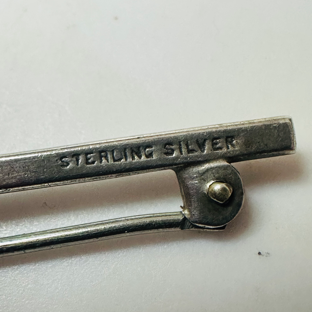 Sterling silver Brooch With turquise glass poss Bernard Ingatstone image 2
