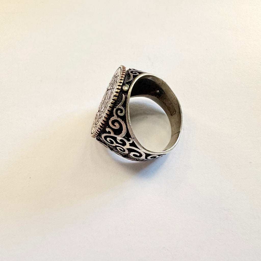Men's Star of David & King Solomon's Seal 925 Sterling Silver Ring image 1
