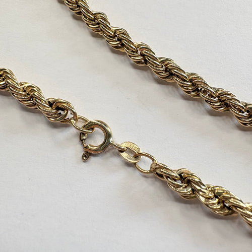9ct Yellow gold Rope Chain 8.59g image 1
