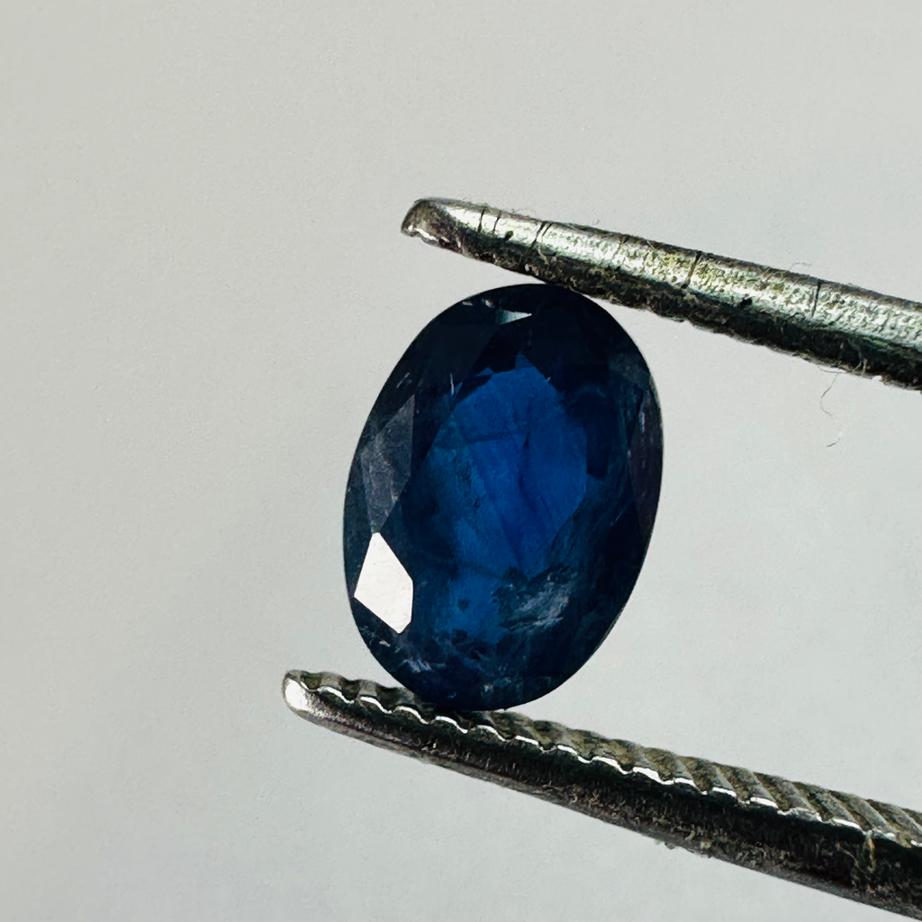 BURMA BLUE SAPPHIRE OVAL 7.1MM X5MM 1.12CTS image 0