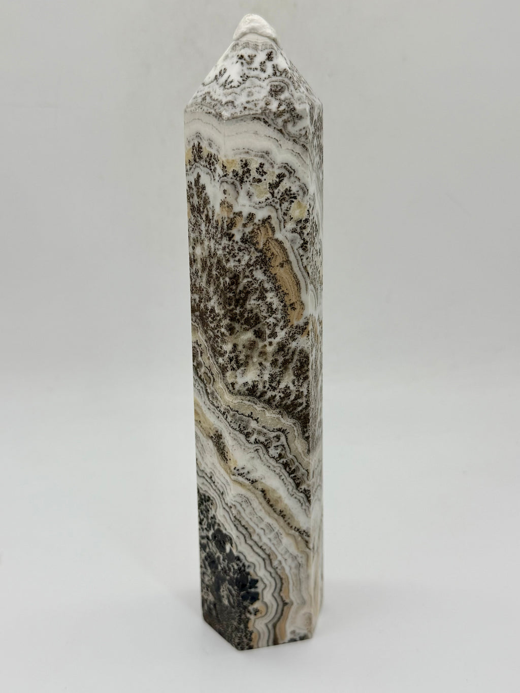 Dendritic Calcite Obelisk/Tower 21 cm high image 1