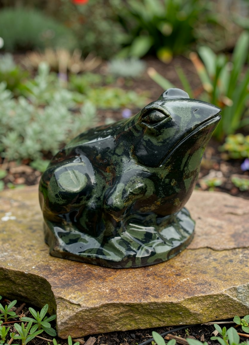 Kambaba Jasper Frog 44mm high 142g image 0