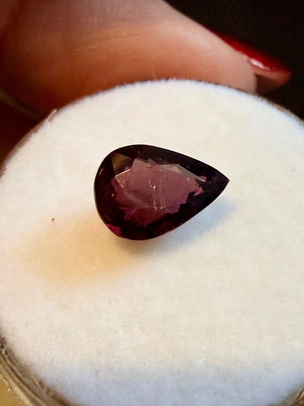 Rubellite Tourmaline Pear 8.8 × 6.1mm 1.46ct