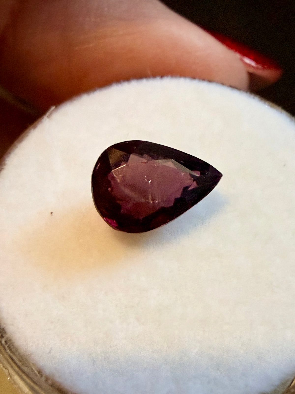 Rubellite Tourmaline Pear 8.8 × 6.1mm 1.46ct