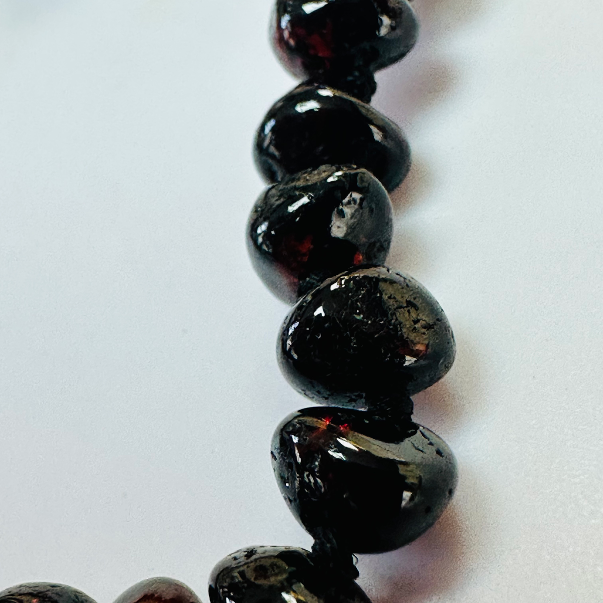New Amber hand knotted bracelet dark amber 8inch image 4