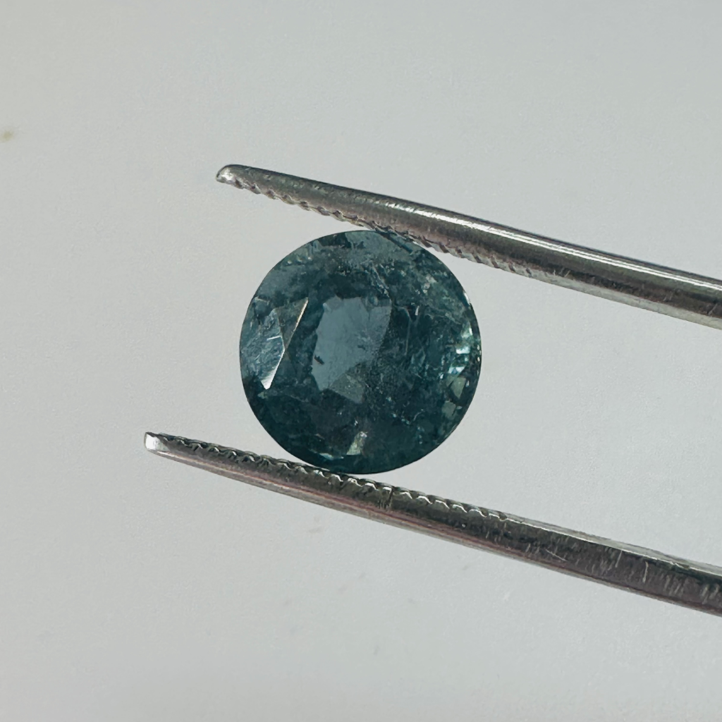 TOURMALINE BLUE ROUND 9MM.  2.96CTS image 0
