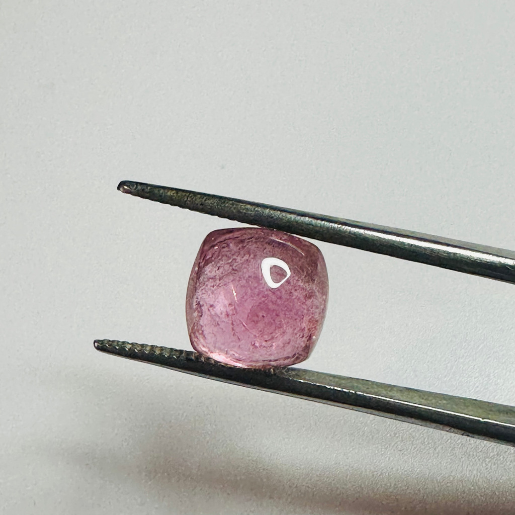 TOURMALINE PINK CUSHION CAB  9MM.X 9MM  4.07CTS image 2