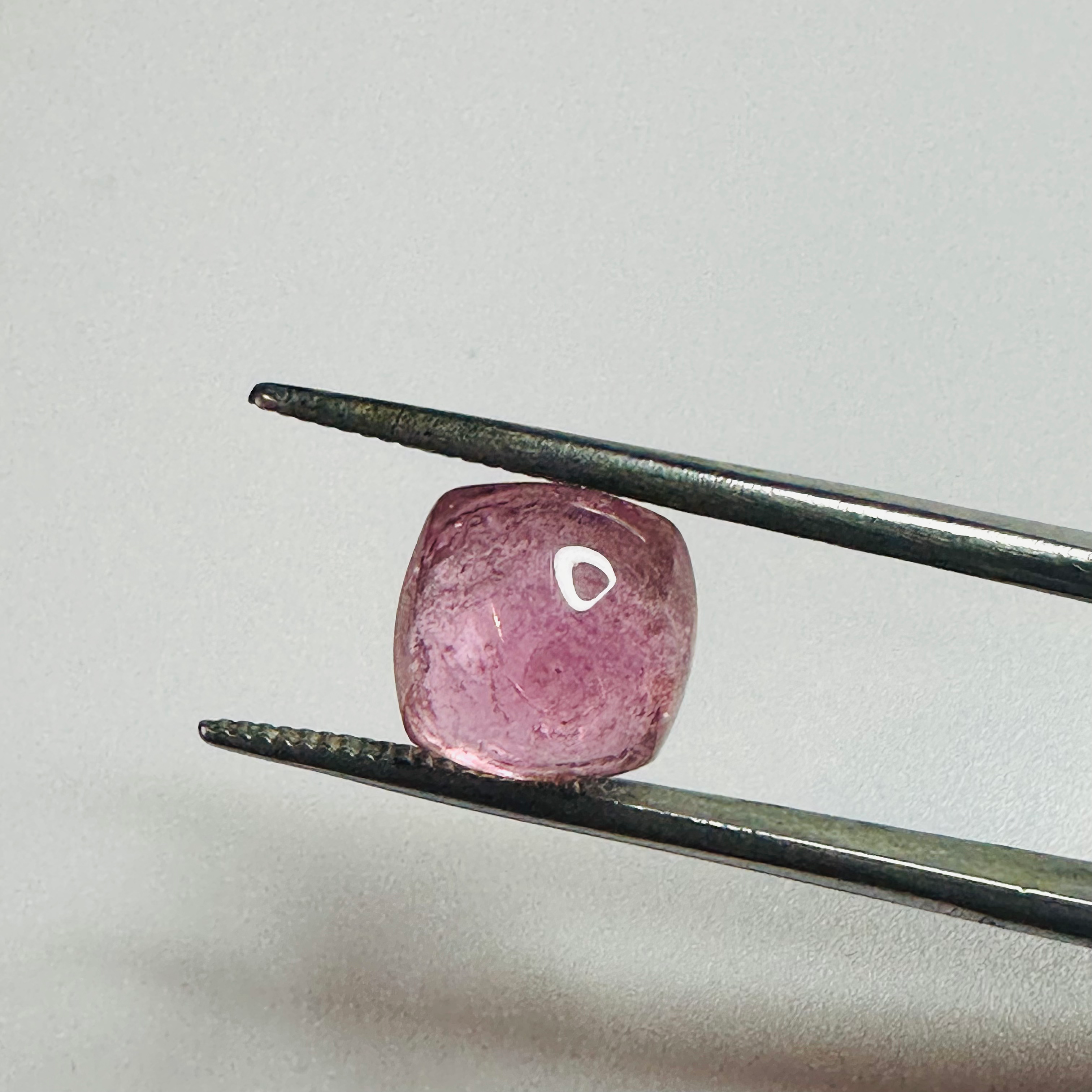 TOURMALINE PINK CUSHION CAB  9MM.X 9MM  4.07CTS image 2