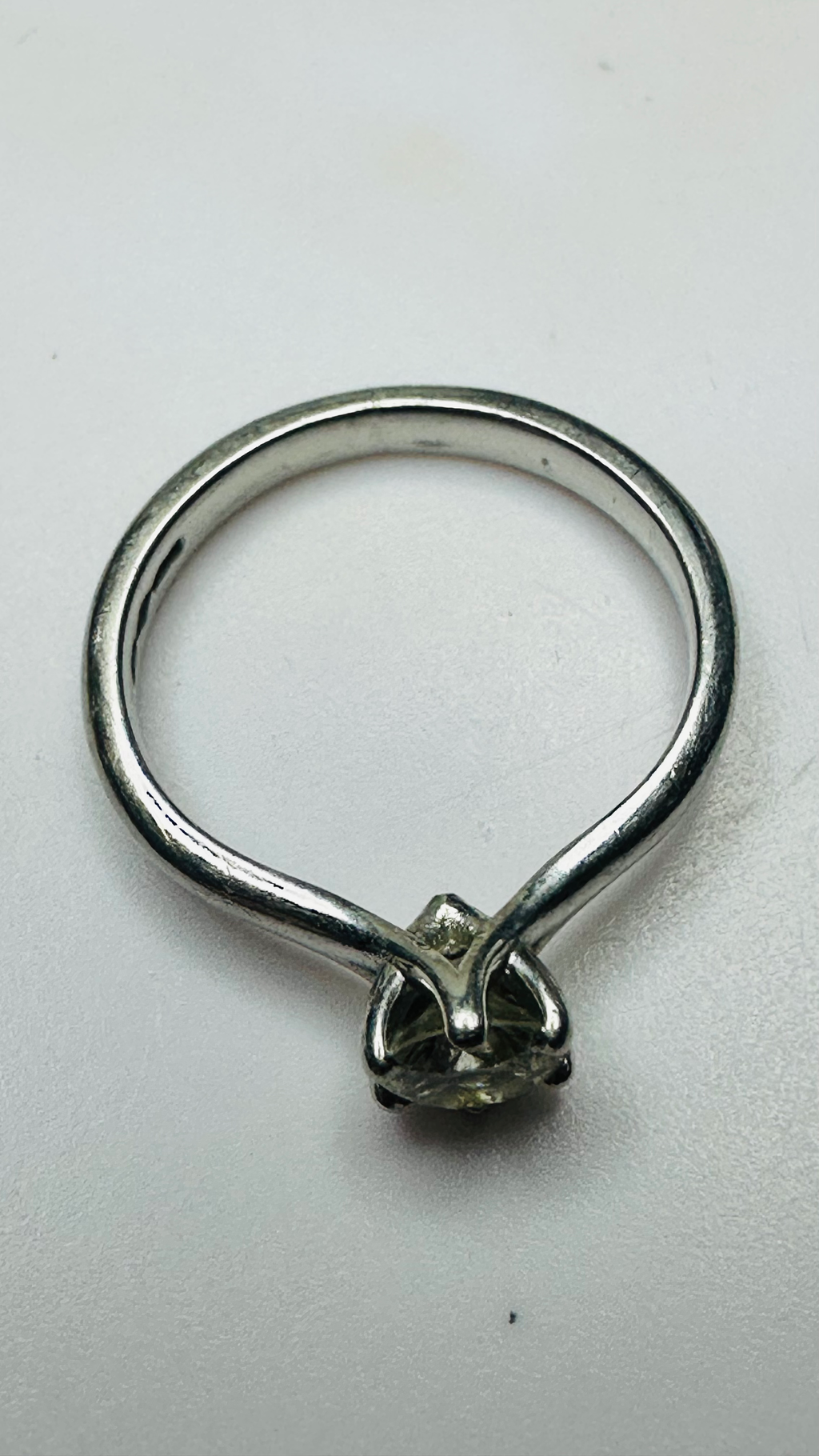 Platinum and Diamond ring 5mm approx 0.50cts size J1/2 image 3