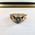 9ct yellow Gold diamond Ring N1/2 image 0