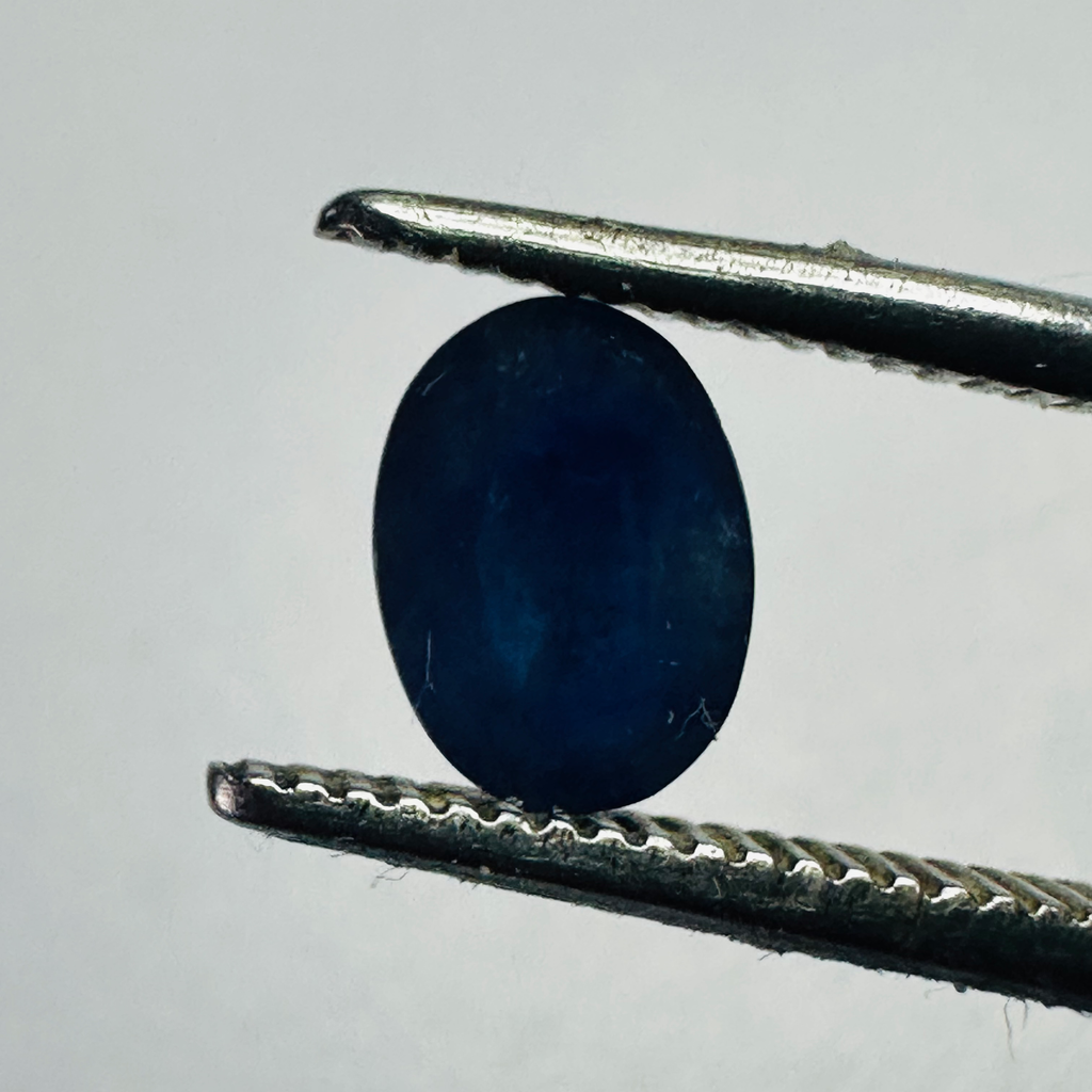 BURMA BLUE SAPPHIRE OVAL 6.6MM X5MM 0.77CTS image 1