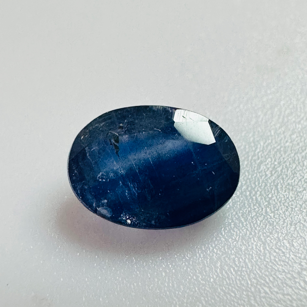 BURMA BLUE SAPPHIRE OVAL 6.8MM X5MM 0.92CTS image 0