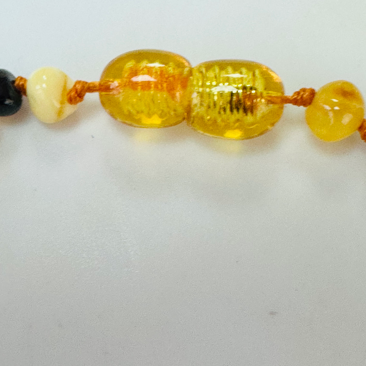 New Amber multi coloured knotted bracelet 8 inch image 7