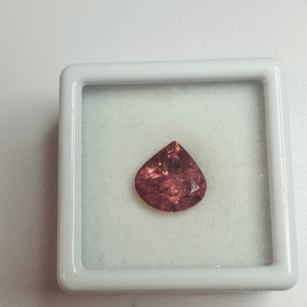 TOURMALINE PINK DROP  9MM.X 9MM  2.55CTS image 2