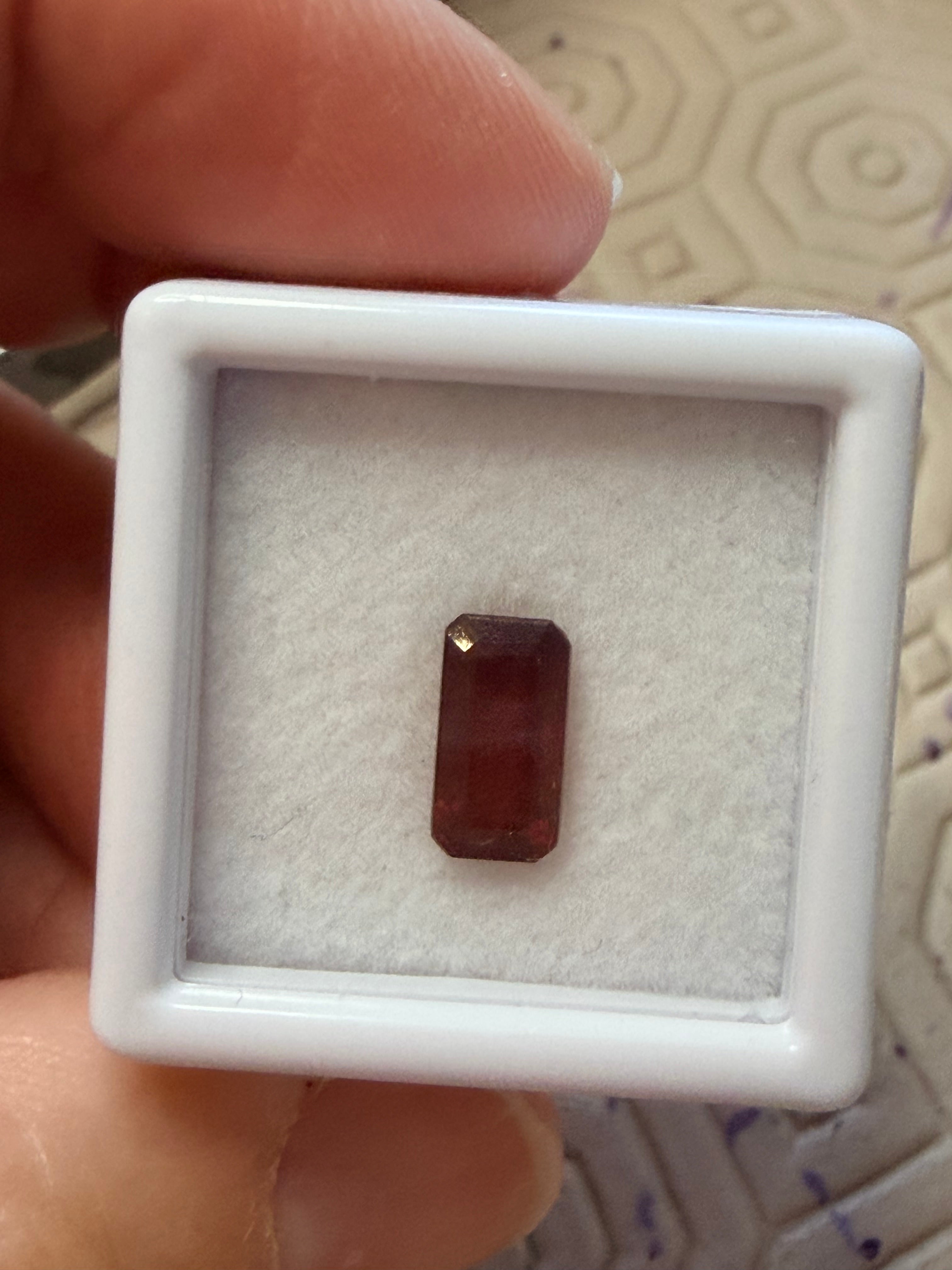Ken Harrington Cut Ruby  9.3mm x 5mm 2.11cts image 1