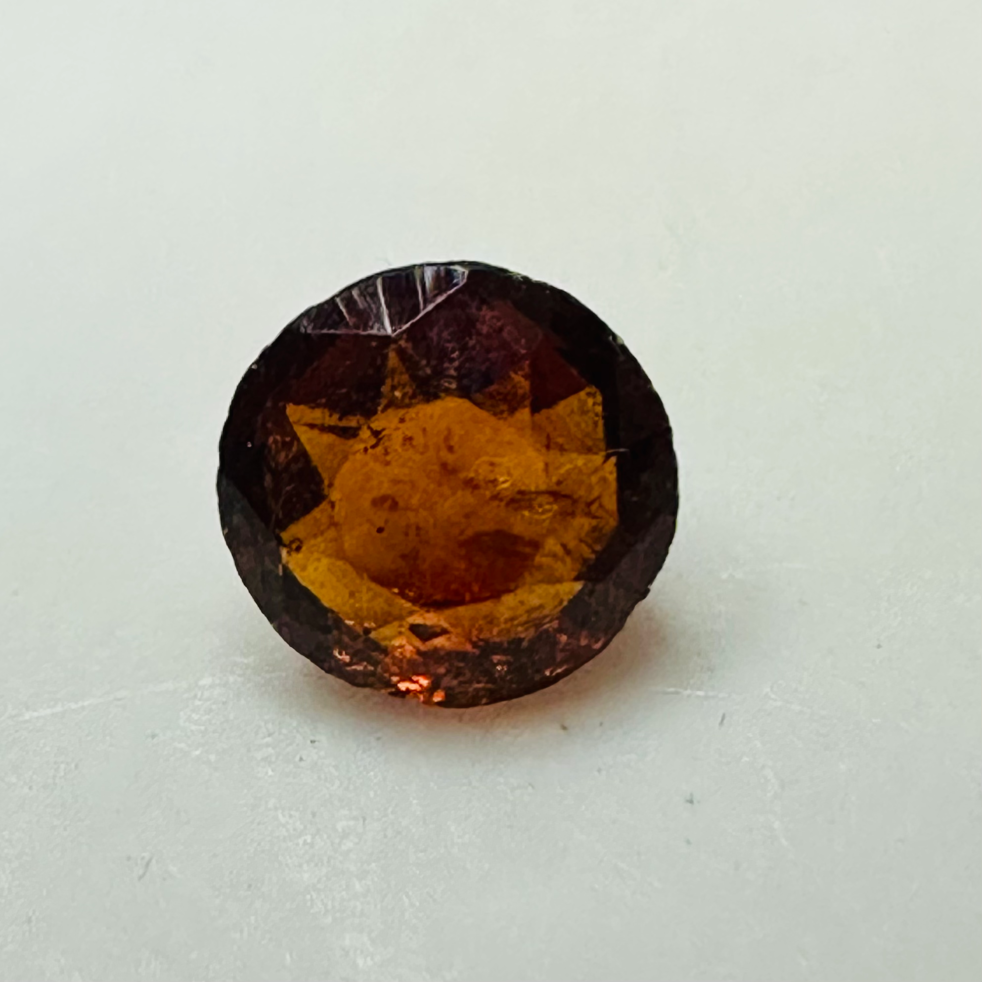 GARNET  ROUND 4.4MM  0.43CTS ORANGE image 5
