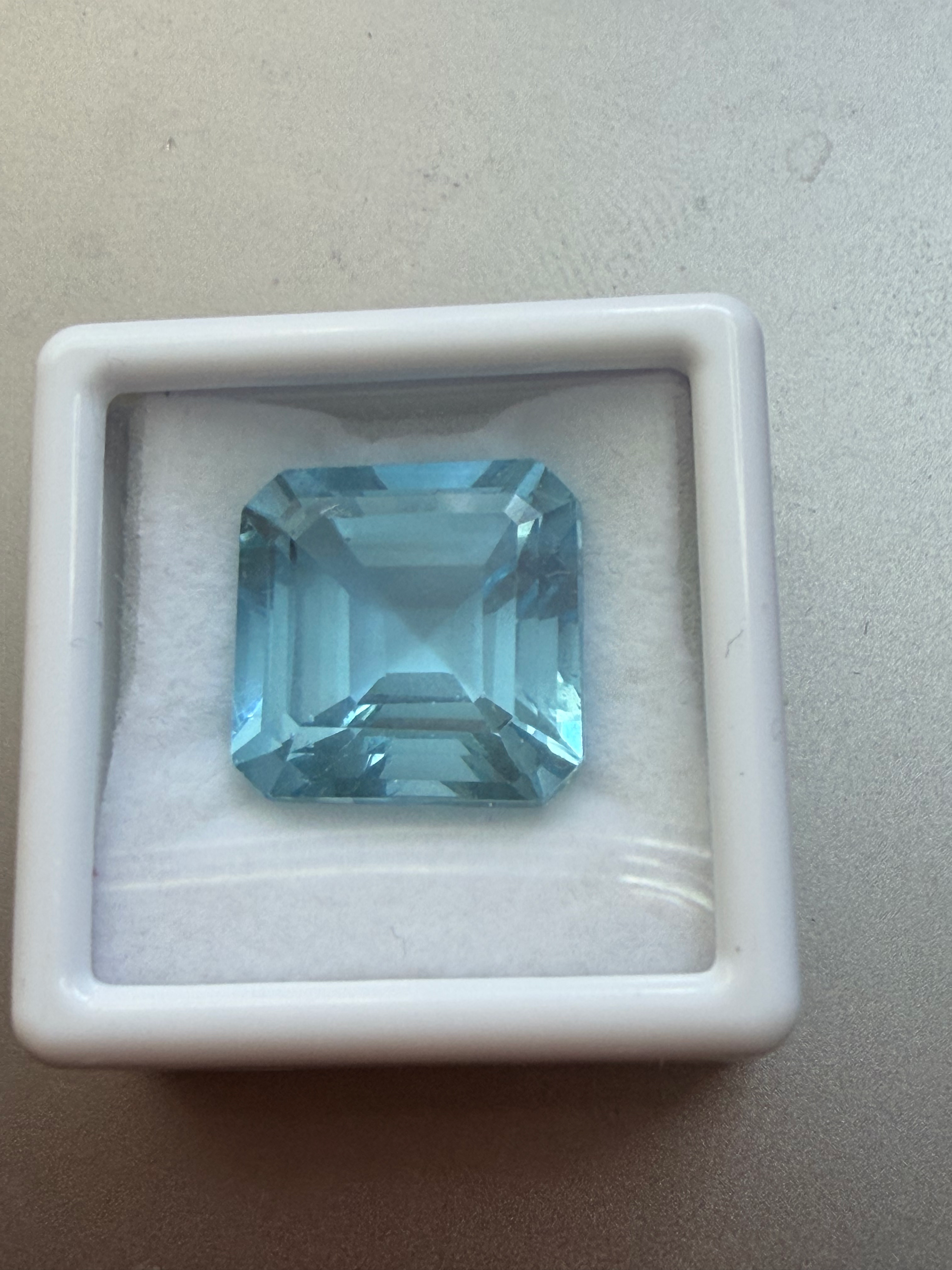 Topaz Sky Blue 13.6x13.6  16.10cts large size image 3