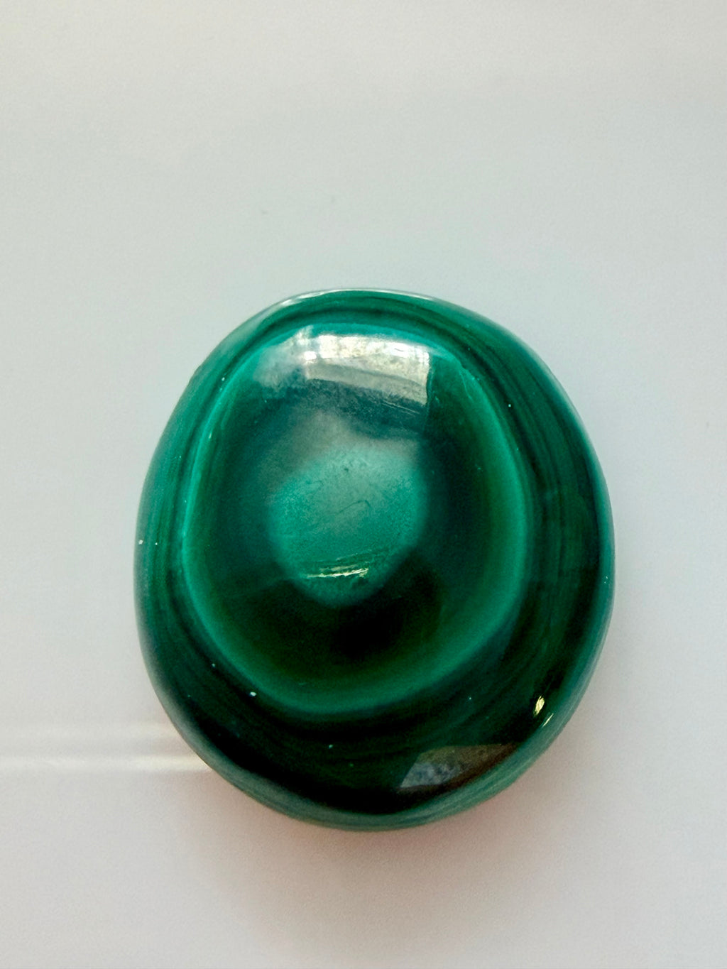 Malachite Bulls eye 17.4mmx15mm 15.46cts