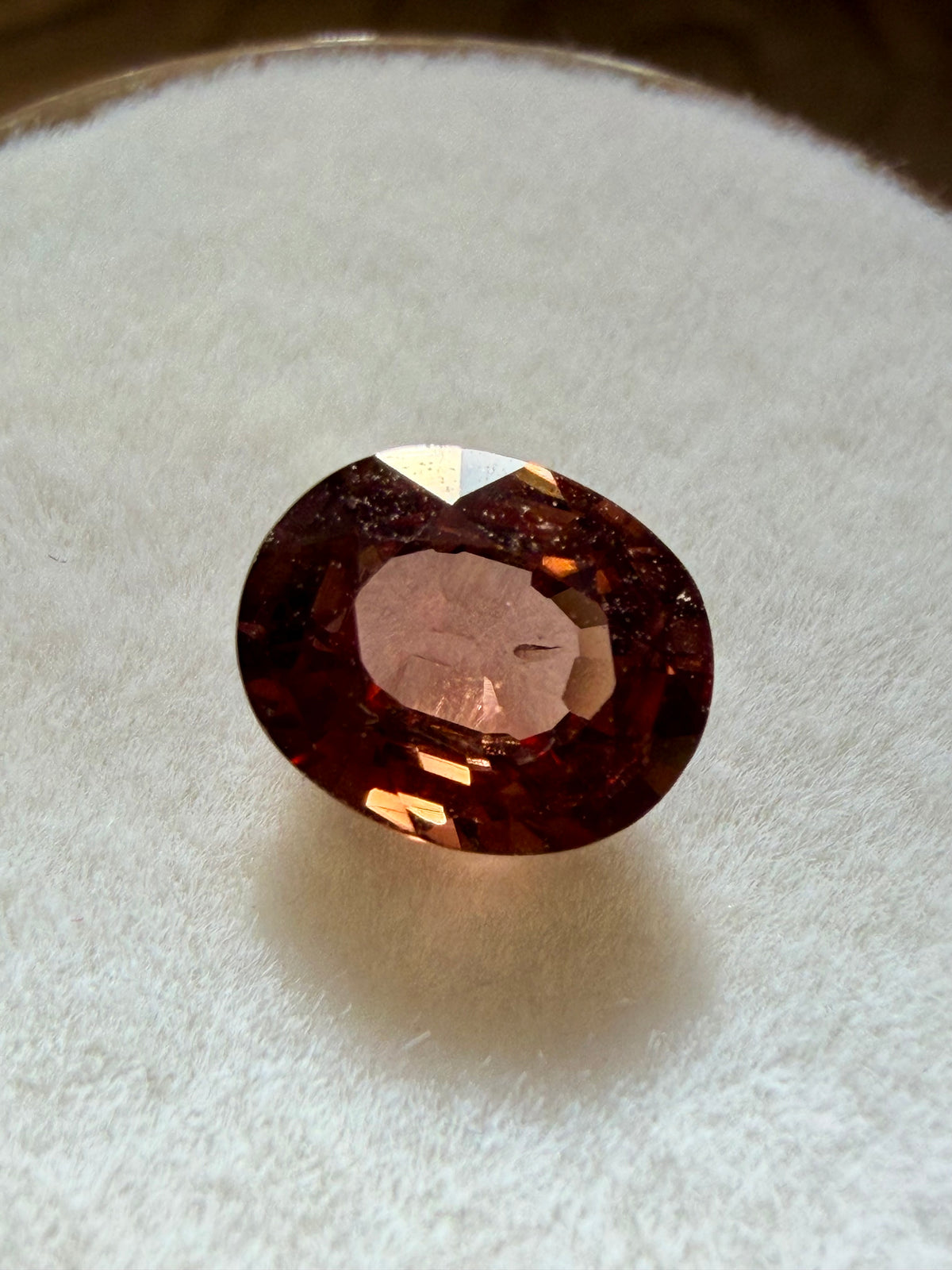 Zircon Pink Oval 6.5mmx5.3mm 1.00ct