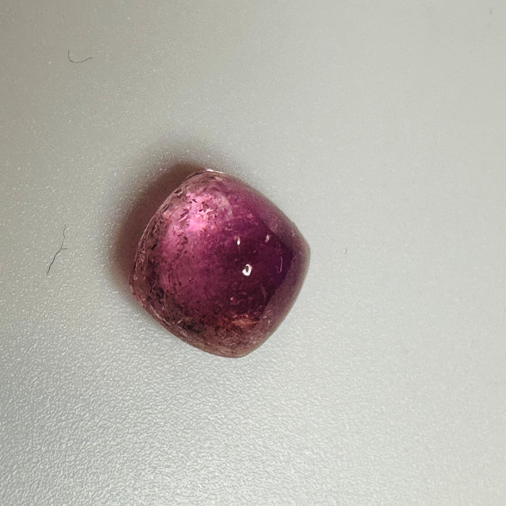 TOURMALINE PINK CUSHION CAB  9MM.X 9MM  4.07CTS image 1