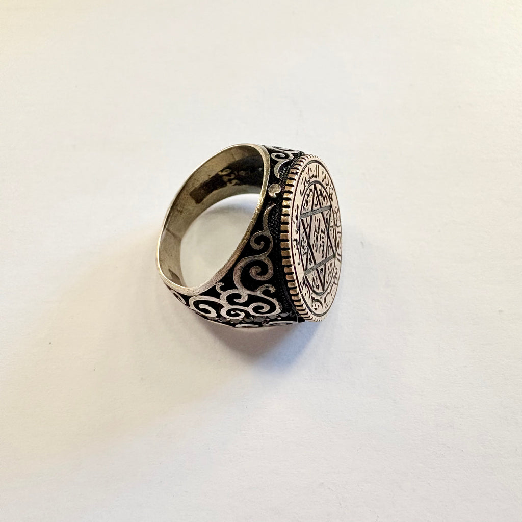 Men's Star of David & King Solomon's Seal 925 Sterling Silver Ring image 3