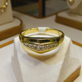 NEW 9ct Diamond and Gold Ring Size P 1/2 image 0