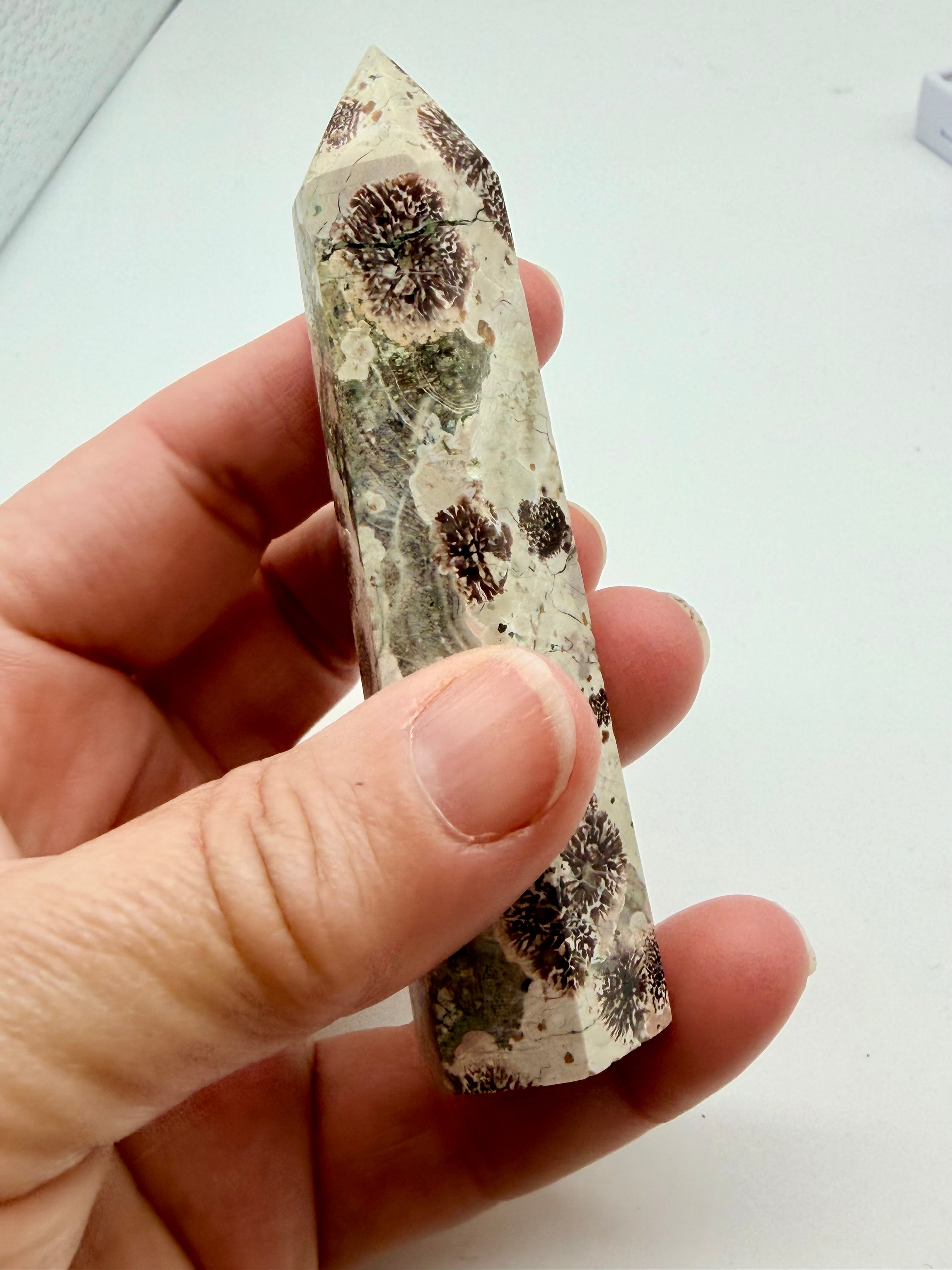 Cherry Blossom Jasper Tower 9.5cm image 1