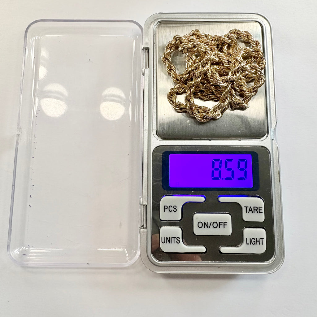 9ct Yellow gold Rope Chain 8.59g image 4