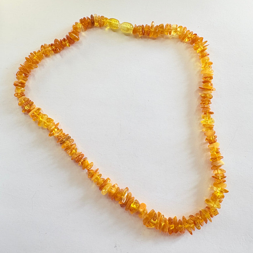 New Amber Threaded Necklace 16inches image 0