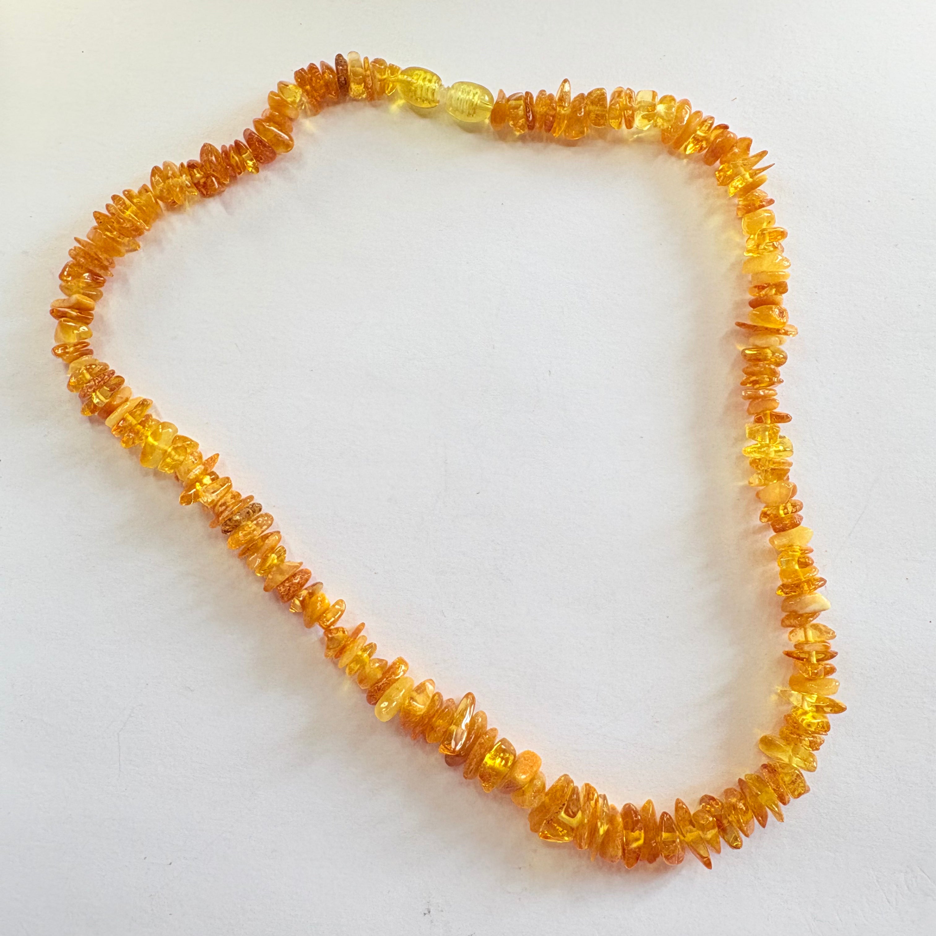 New Amber Threaded Necklace 16inches image 0