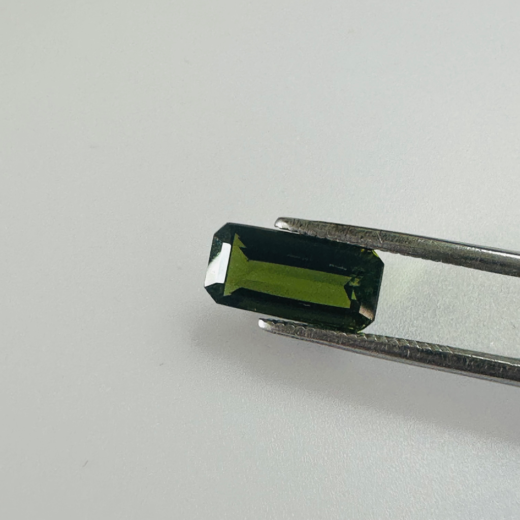 TOURMALINE GREEN LONG TRAP CUT  11MM.X 5MM   2.51CTS image 1
