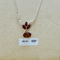 Sterling silver Amber necklace 18inch image 0