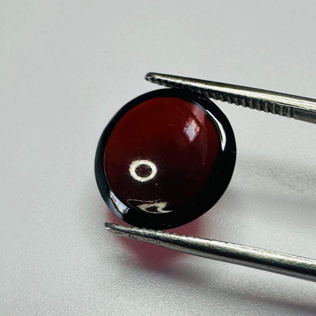 GARNET  12.7MM ROUND CARBUNCLE   5.20CTS image 5