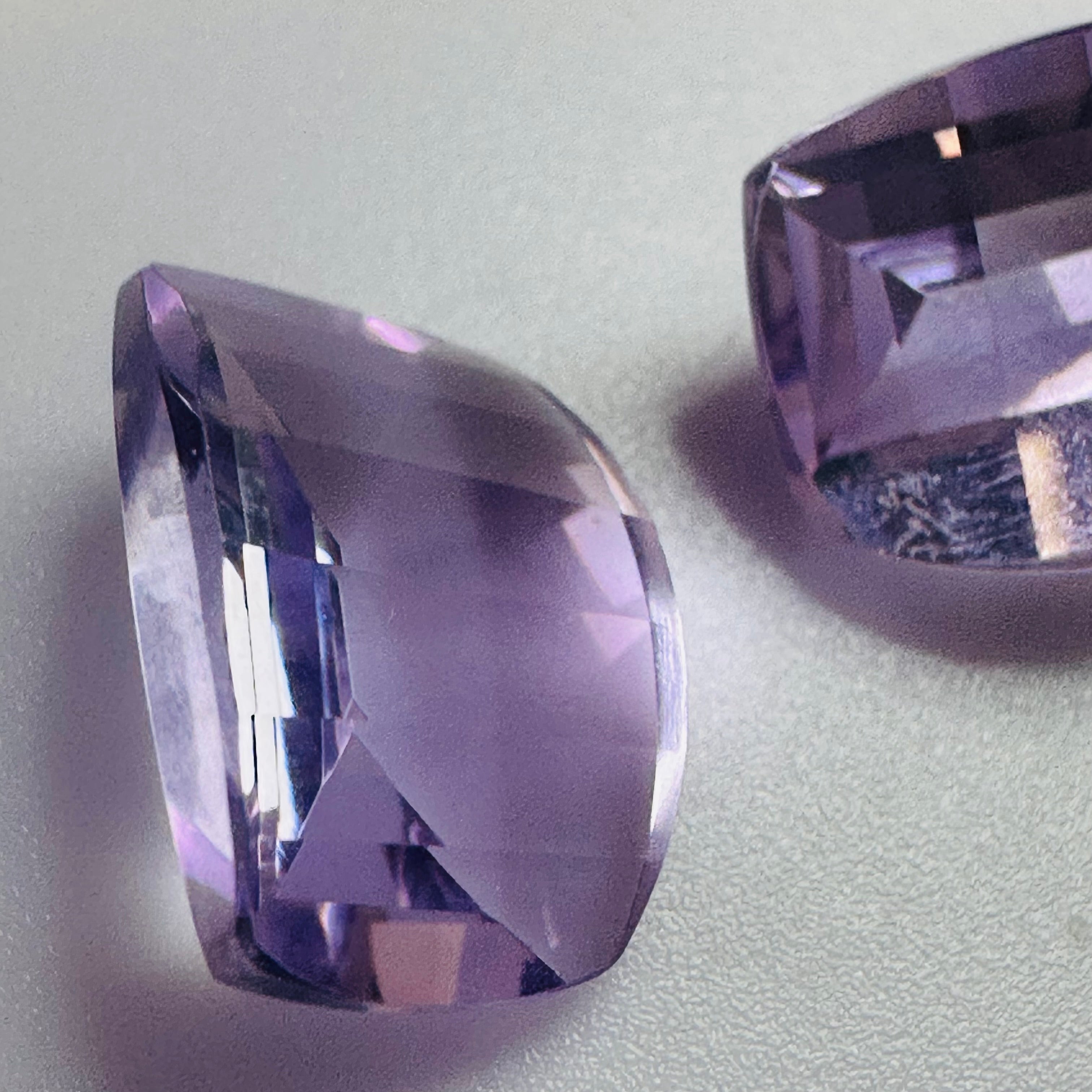 AMETHYST PAIR SPECIAL CUT 13MMX10MM  11.79CTSAM image 5