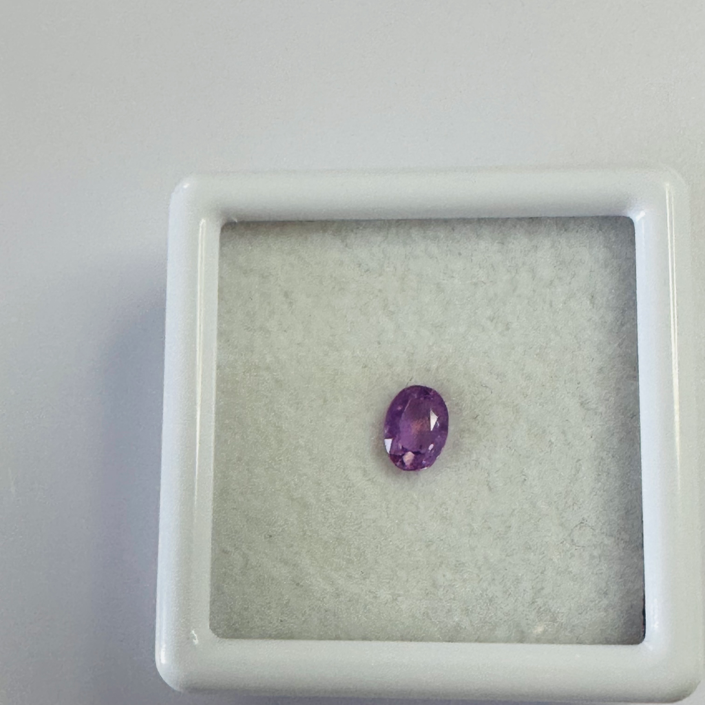 PINK-PURPLE SAPPHIRE OVAL 4.7MM X  3.5MM 0.41CT image 1