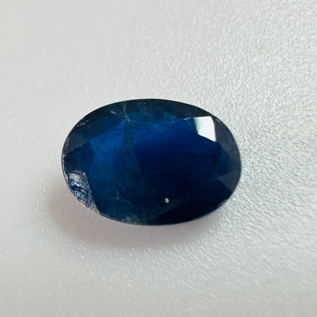 BURMA BLUE SAPPHIRE OVAL 6.7MM X4.8MM 0.83CTS image 0
