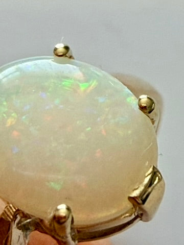 Opal ring set in 9ct yellow gold size O1/2 image 2