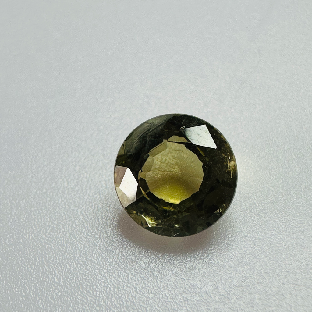 TOURMALINE YELLOW  6.7MM ROUND  1.35CTS image 0