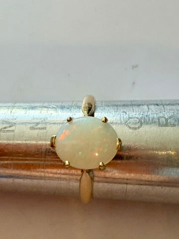 Opal ring set in 9ct yellow gold size O1/2 image 7