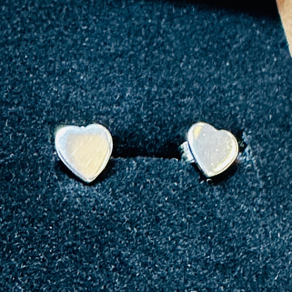 Sterling silver  heart studs 925 image 0