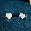 Sterling silver  heart studs 925 image 0
