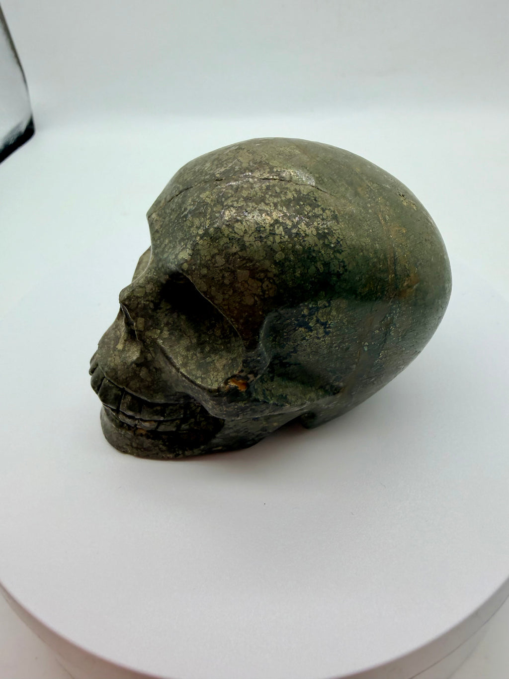 Pyrite carved Skull 6cm high heavy 54g nice model image 2