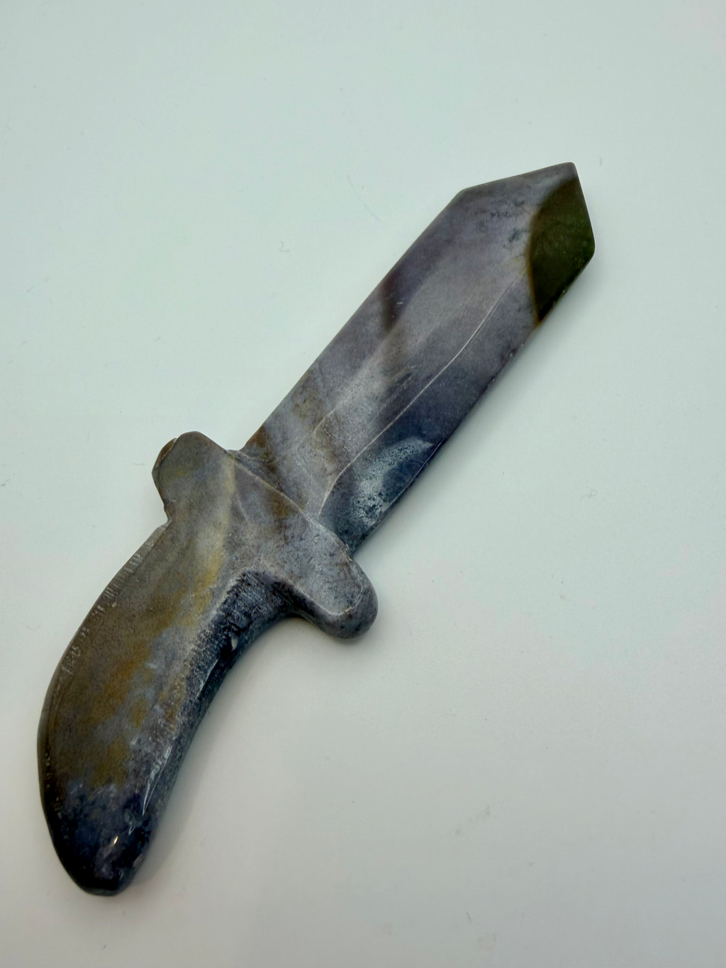 Ocean Jasper Carved Knife ornament 14cm 70g image 3