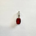 9ct white gold diamond and Andersine pendant image 0
