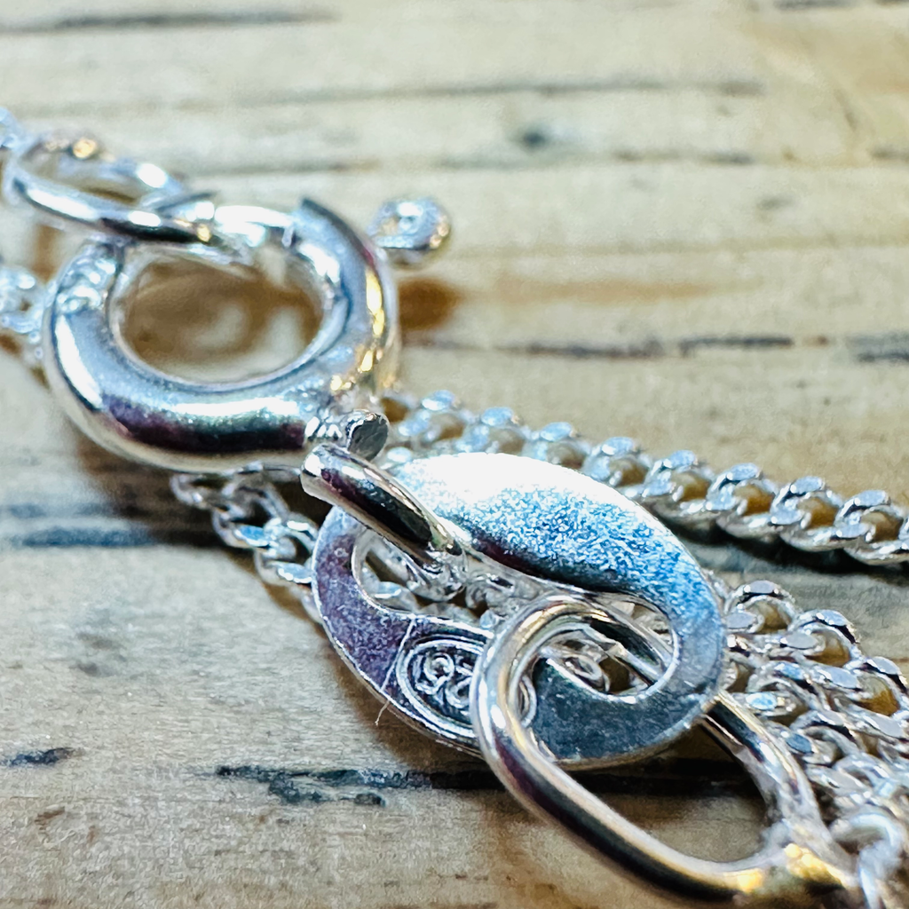 Sterking silver snowflake charm with 16 chain 925 image 1