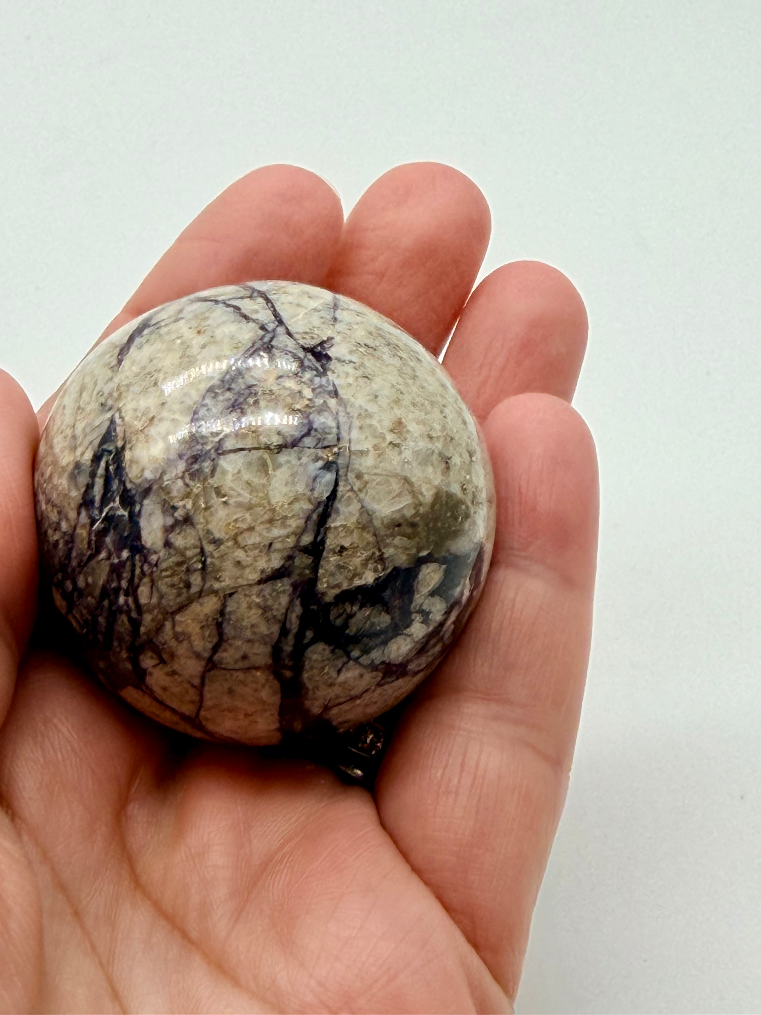 Picasso Jasper 45mm sphere with wood stand image 4