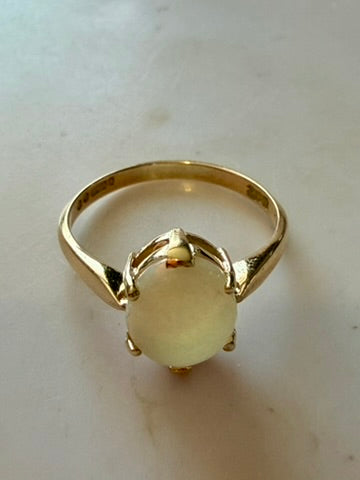 Opal ring set in 9ct yellow gold size O1/2 image 8