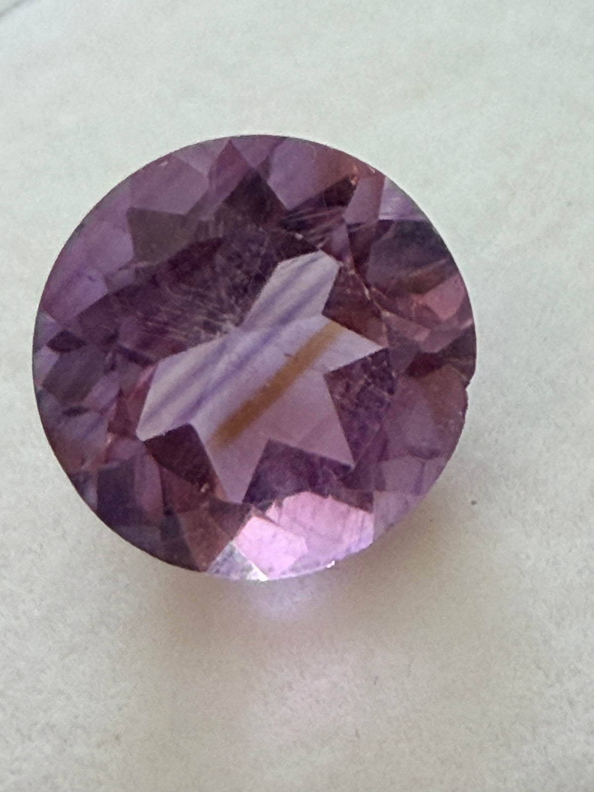 Amethyst Purple Striped Round 8.9mm 2.53ct